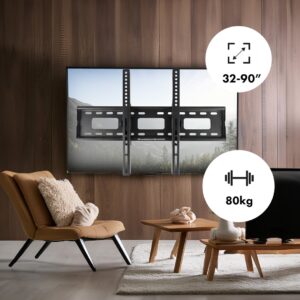 Maclean televizoriaus MC-421 sieninis laikiklis 32"-90" VESA 600x400 80 kg pakreipimo universalus reguliuojamas gulsčiukas Priedai plokšti ploni - Image 3