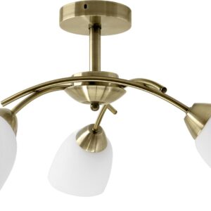 Activejet Klasikinis lubų šviestuvas pakabinamas šviestuvas NIKITA Patina triple 3xE27 gyvenamajam kambariui