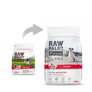 RAW PALEO Ultra Mini Puppy Beef - sausas maistas mažų veislių šuniukams - 750 g - Image 2