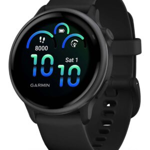Garmin vívoactive 6 3,05 cm (1.2") AMOLED 42 mm Skaitmeninis 390 x 390 pikseliai Lietimui jautrus ekranas Juoda „Wi-Fi“ GPS (palydovinis)