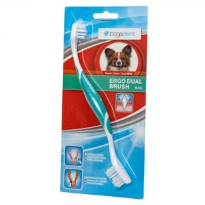 BOGAR Bogadent® Ergo dual brush Mini - dvipusis dantų šepetėlis šunims