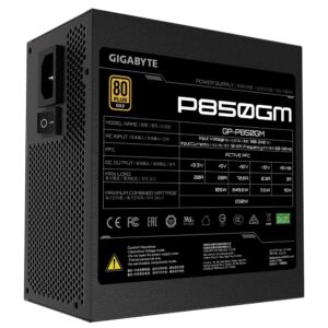 Gigabyte P850GM maitinimo blokas 850 W 20+4 pin ATX ATX Juoda - Image 2