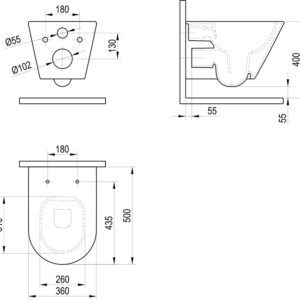 Pakabinamas klozetas Ravak Flow RimOff, X01985 - Image 3
