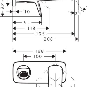 Potinkinis praustuvo maišytuvas Hansgrohe Logis 71220670 - Image 2