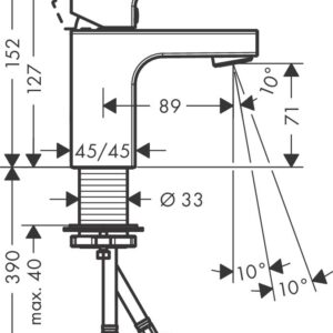 Praustuvo maišytuvas Hansgrohe Vernis Shape, 71567000, chromas