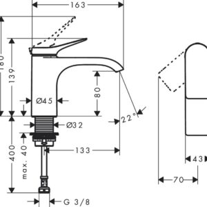 Praustuvo maišytuvas Hansgrohe Vivenis 75013000 - Image 2