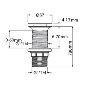 Praustuvo uždarymo vožtuvas Click Clack Sapho AR900 - Image 2
