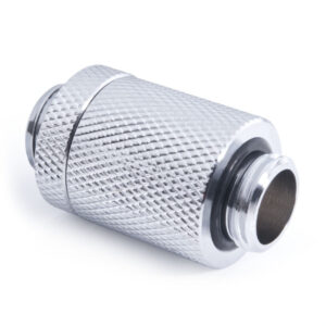 Alphacool ES D-Plug 25,5-40,5mm, G1/4 AG auf G1/4 AG - chrome - Image 2