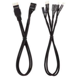 Corsair Premium Sleeved Front Panel Cable Extension Kit, black - Image 2