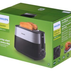 Philips Daily Collection HD2516/90 Skrudintuvas – 2 riekelių, plati anga, metalas - Image 2