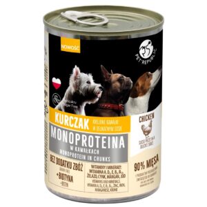 PET REPUBLIC Monoprotein Chicken - šlapias maistas šunims - 400g