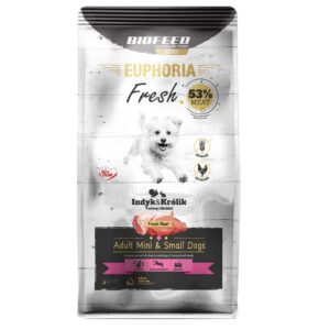 BIOFEED Euphoria Fresh Adult Mini & Small Turkey with rabbit - sausas maistas šunims - 50g