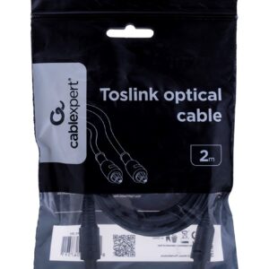 Gembird Toslink, 2m garso kabelis Juoda - Image 2