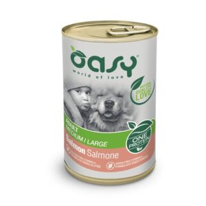 OASY One Protein Adult Medium/Large Salmon - drėgnas ėdalas šunims - 400g