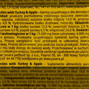JOSERA Denties Turkey with apple - skanėstas šunims - 180g - Image 3