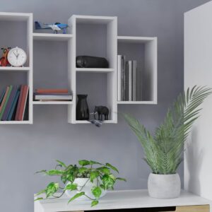 Sieninė pakabinama knygų spinta Bilbao 7.0 Sieninės lentynos Balta - Image 3