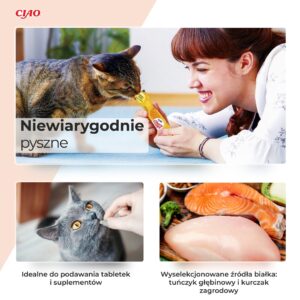 INABA Churu Pops Vištiena - skanėstas katėms - 4x15 g - Image 3