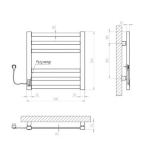 Rankšluosčių džiovintuvas Kosser Gerda 500x500/6 EL su laikmačiu juodas - Image 2