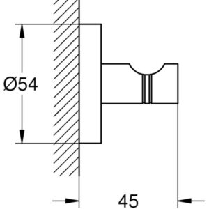Rankšluosčio kabliukas GROHE QUICKFIX START 411732430, juodas matinis - Image 2