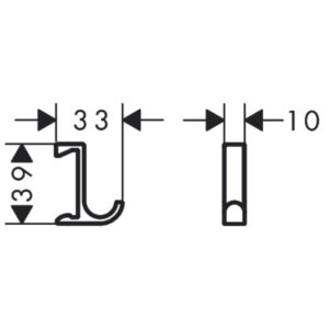 Rankšluosčio kabliukas Hansgrohe WallStoris, 27929700, balta matinė, 2 vnt. - Image 2