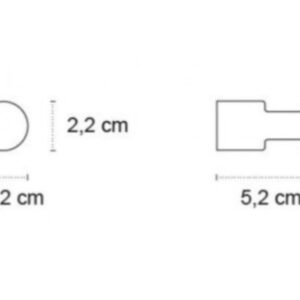 Rankšluosčio kabliukas Kapitan UNO 12 11 66, baltas matinis - Image 2