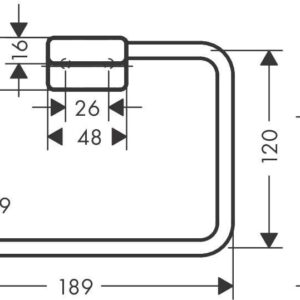 Rankšluosčio laikiklis Hansgrohe AddStoris 41754670, juodas matinis - Image 2
