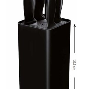 Smile SNS-6 6 dalių blokinių peilių rinkinys, juodas - Image 2