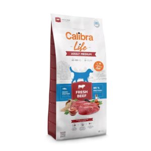 CALIBRA Dog Life Adult Medium Fresh Beef - sausas maistas šunims - 12kg