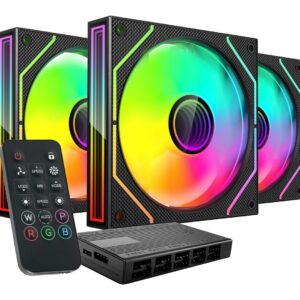 Mars Gaming MF3DPROKIT Kompiuterio aušinimo sistema Kompiuterio korpusui Ventiliatorius 12 cm Juoda