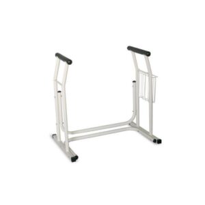 Reguliuojama tualeto sėdynė su vieta laikraščiui baltos spalvos