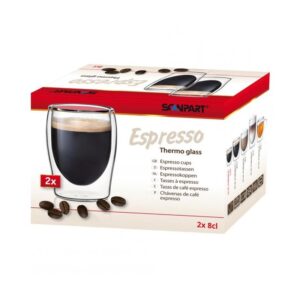 Scanpart ESPRESSO dvigubo stiklo stiklinės 2 x 80 ml