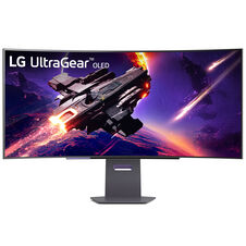 Curved OLED monitor, 45 inches, 21:9 aspect ratio, 240 Hz, 0.03ms GTG, VESA ClearMR 13000, DisplayHDR True Black 400, 98.5% DCI-P3 colour gamut, adaptive sync with FreeSync Premium Pro