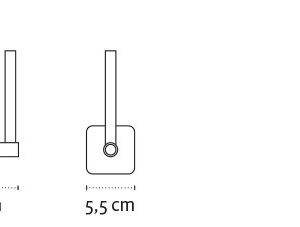 Tualetinio popieriaus laikiklis Kapitan QUATTRO 44 01 55, juodas matinis - Image 2