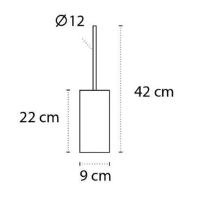 Tualeto šepetys Kapitan NETS LUX 17 76, chromo - Image 2