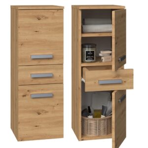 Topeshop NEL V DDS ARTISAN vonios kambario spintelė Ąžuolas