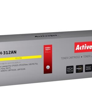 Activejet ATH-312AN (pakaitinis Canon, HP 126A CRG-729Y, CE312A; Premium; 1000 puslapių; geltonas)