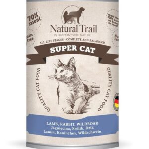 NATURAL TRAIL Super Cat Lamb, rabbit, wild boar - šlapias kačių maistas - 400g