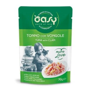 OASY More Love Tuna with clam - šlapias kačių maistas - 70g