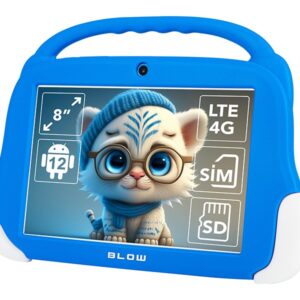 Planšetė KidsTAB8 4G BLOW 4/64GB mėlynos spalvos + dėklas