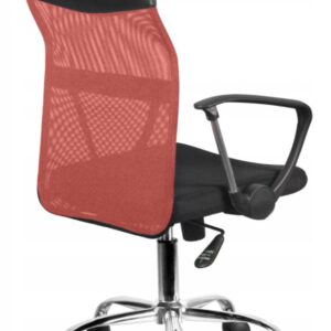 Topeshop KRZESŁO NEMO raudonos spalvos biuro kėdė Paminkštinta sėdynė Tinklelinis nugaros atlošas - Image 3