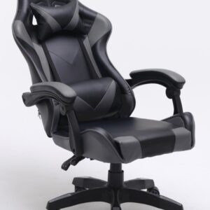 Topeshop FOTEL REMUS pilkos spalvos biuro kėdė Paminkštinta sėdynė Paminkštinta nugaros atrama - Image 2