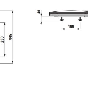 Unitazo dangtis Laufen LUA su soft close mechanizmu, baltas 8910830000001 - Image 3