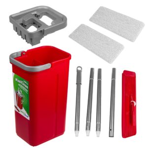 GreenBlue plokščia šluostė su kibiru ir valytuvu, dvi mikropluošto HQ kasetės, 5,7 l talpa, MaxiClean GB870 - Image 2