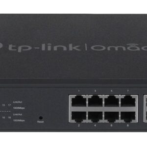 TP-Link Omada SG2218 tinklo komutatorius Valdomas L2/L2+ Gigabit Ethernet (10/100/1000) 1U Juoda