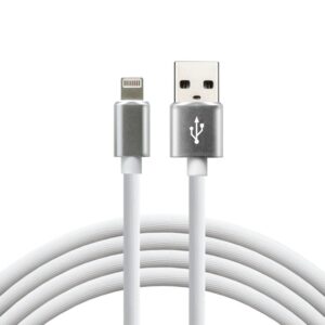 everActive USB Lightning laidas 1 m - Baltas, silikoninis, greito įkrovimo palaikymas, 2,4 A - CBS-1IW
