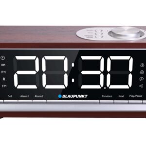 BLAUPUNKT CR60BT "Bluetooth" radijo žadintuvas, rudos spalvos medis - Image 3