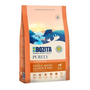 BOZITA Purely Adult Small Salmon and beef - sausas maistas šunims - 2,5kg