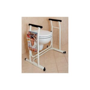 Reguliuojama tualeto sėdynė su vieta laikraščiui baltos spalvos - Image 2