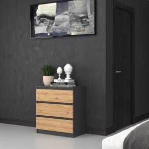 Topeshop M3 ANTRACYT/ARTISAN komoda - Image 2