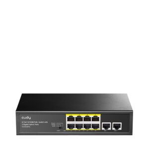 Cudy FS1010PG tinklo komutatorius Fast Ethernet (10/100) Maitinimas per Eternetą (PoE) Juoda